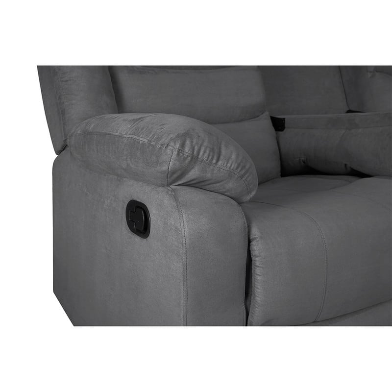 82" Width Polyester/Suede 5-Piece Manual Reclining Sectional Sofa