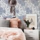 Navy/ White Secret Garden Floral Pattern Peel-and-Stick Wallpaper - 216in x 20.5in x 0.025in