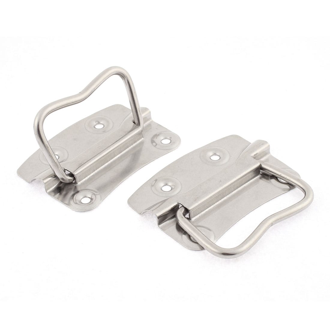 Cabinet Door Box Stainless Steel Folding Pull Handle Pulls Puller 2pcs - Silver Tone - 80mmx73mm, 2 Pcs