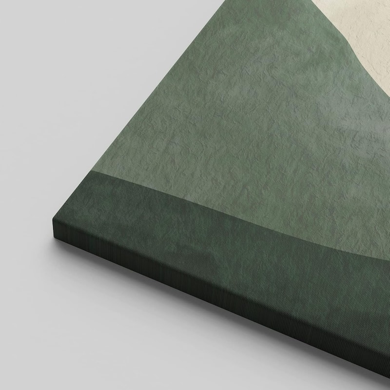 Sage Green Minimalist Framed Canvas Wall Art