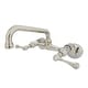preview thumbnail 15 of 17, Kingston Brass Kingston 1.8 GPM Wall Mounted Bridge Kitchen Faucet Polished Nickel