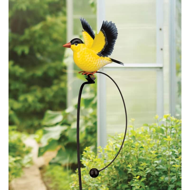 Rocker Bird Stake - Gold Finch