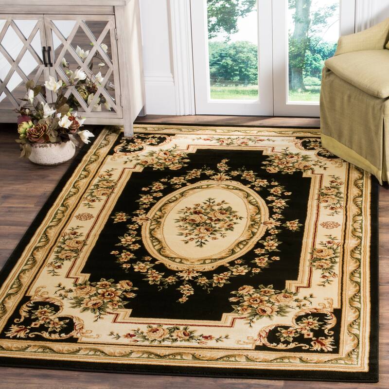 SAFAVIEH, Lyndhurst Utako Traditional European Oriental Rug - 6' x 9' - Black/Ivory