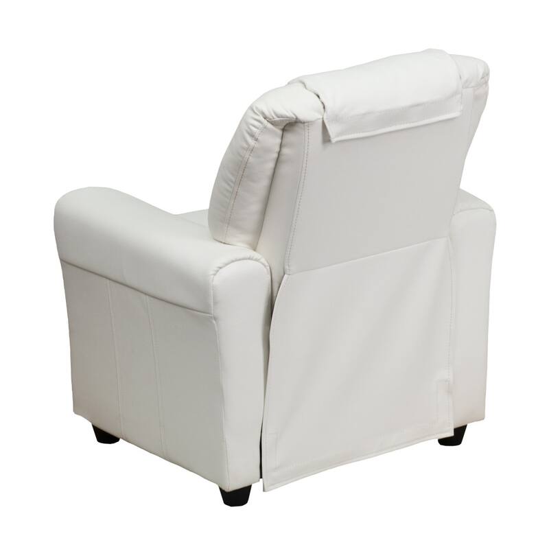 Contemporary Kids Recliner with Cup Holder and Headrest - 24"W x 21.5" - 36.5"D x 27"H