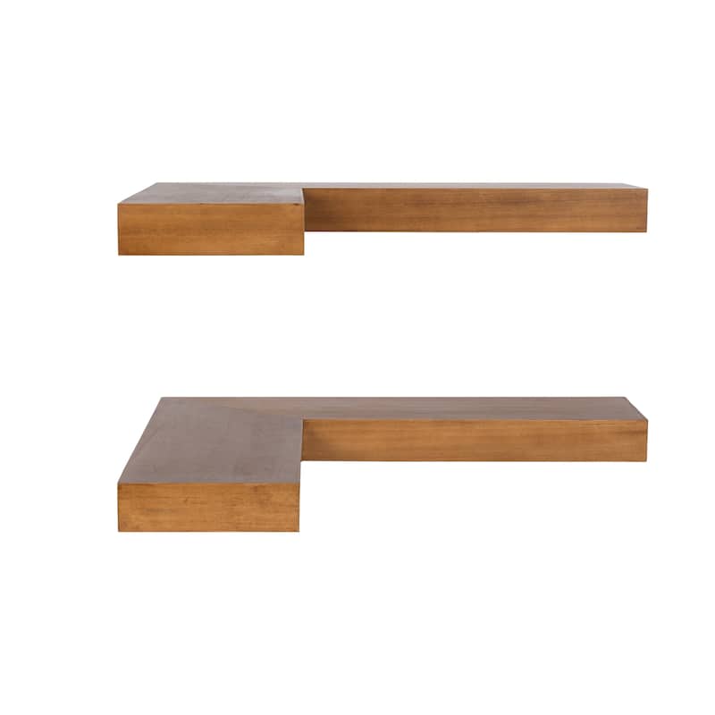 Kate and Laurel Havlock Wood Shelf Set