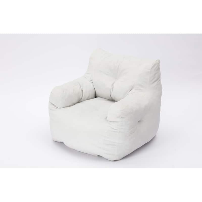 Soft Cotton Linen Fabric Bean Bag Chair Filled with Memory Sponge