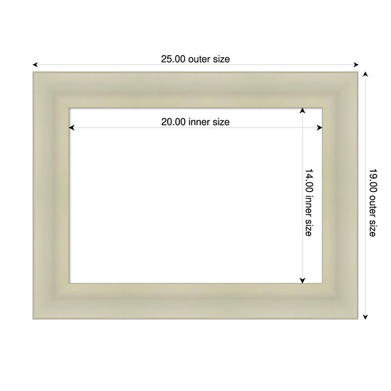 Oliver Framed Dry Erase Magnetic Board - 25 x 19 in - Oliver Warm Silver