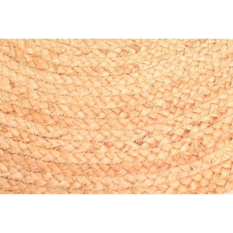 ECARPETGALLERY Braided Weave Palas Denizli Tan Jute Rug - 3'9 x 3'9