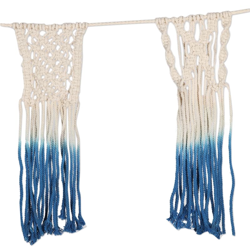 Novica Handmade Starry Twist Cotton Macrame Bunting