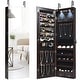 preview thumbnail 7 of 6, Wall Door Jewelry Armoire Cabinet with Full-Length Mirror Brown