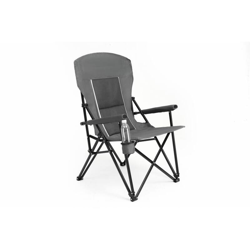 High Back Heavy Duty Lawn Chair Support 250LBS, Portable Collapsible Chair with Cup Holder