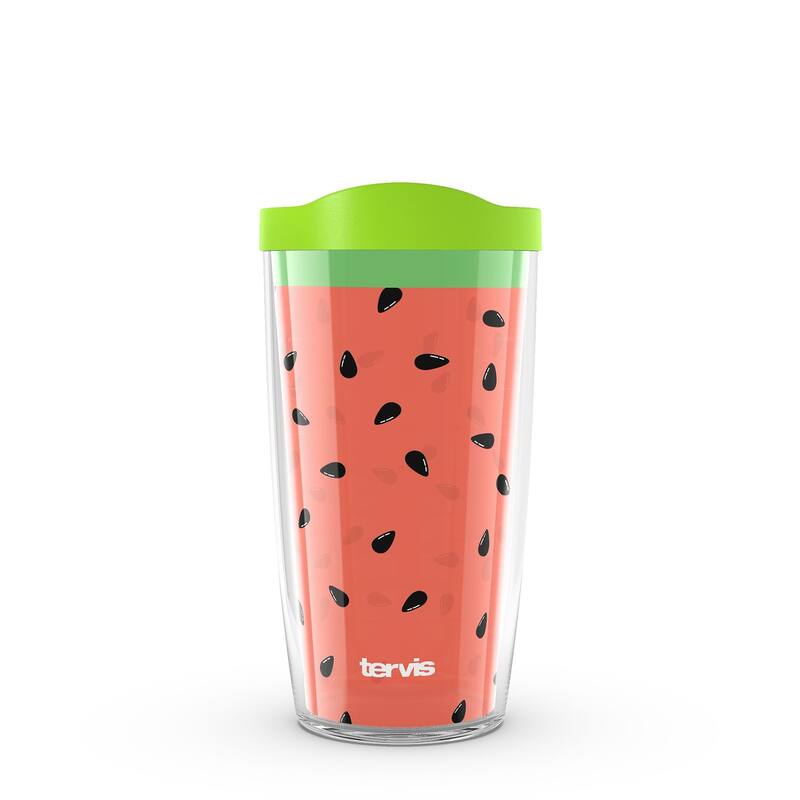 Tervis Summer Essentials Watermelon Treat Made in USA Double Walled Insulated Travel Tumbler, Classic - 16oz