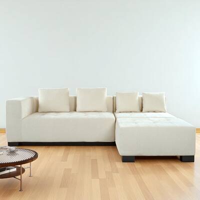 Removable Modular Sofa with Free Combination, 3-Piece Sectional Set with Cushions