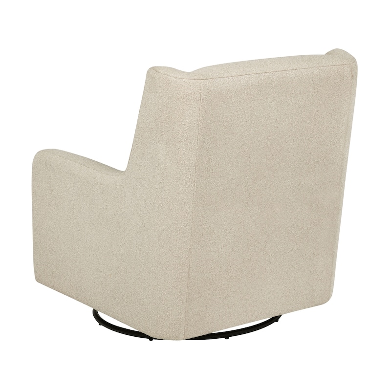 Boucle Upholstered Swivel Glider Chair