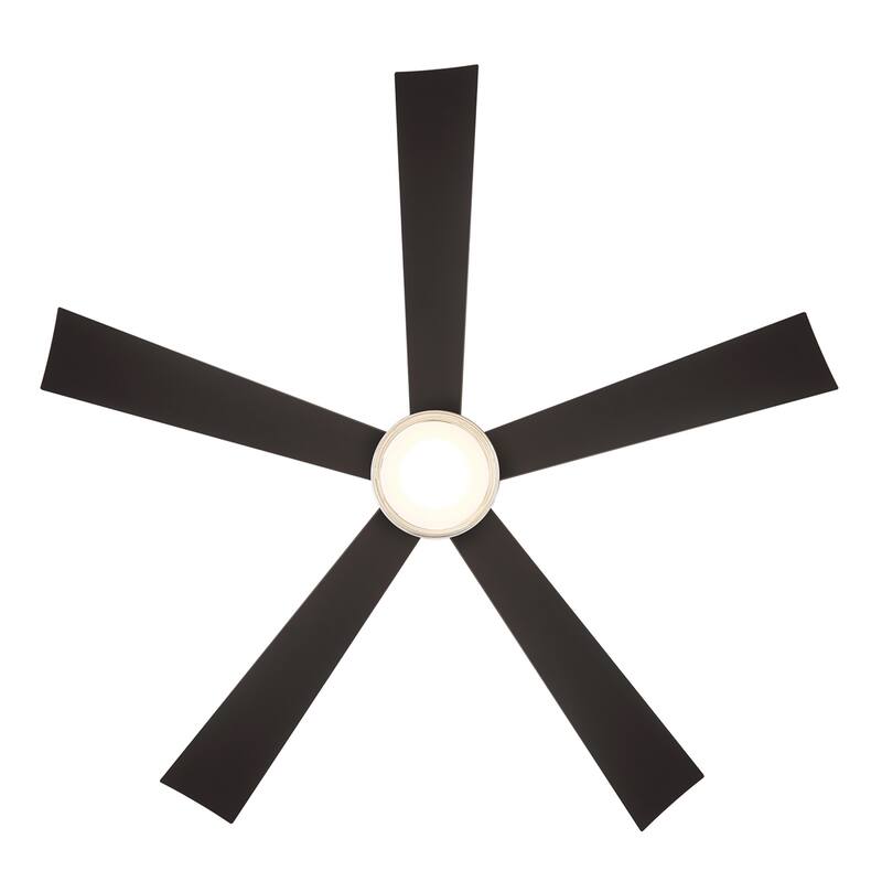 Wynd Indoor and Outdoor 5-Blade Smart Ceiling Fan 60in with 3000K LED Light Kit and Remote Control