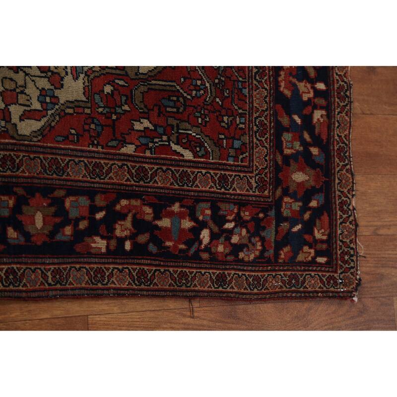 Pre-1900 Antique Sarouk Farahan Persian Rug Hand-knotted Wool Carpet - 3'6" x 5'1"