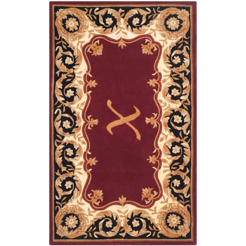 SAFAVIEH Handmade Naples Bojka Traditional Oriental Wool Rug - 3' x 5' - Maroon X - Rectangle