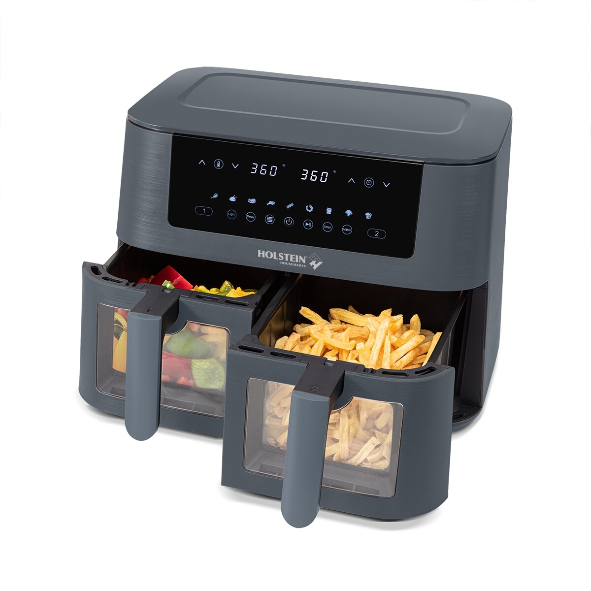 holstein Housewares 8.4QT Dual Basket Digital Air Fryer