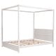 preview thumbnail 23 of 22, Modern Queen/Full Size Canopy Platform Bed with Headboard and Support Legs - Natural Finish, Sturdy Pine Wood Construction
