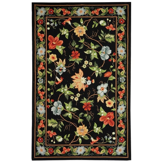 SAFAVIEH Handmade Chelsea Yauhenia French Country Floral Wool Rug