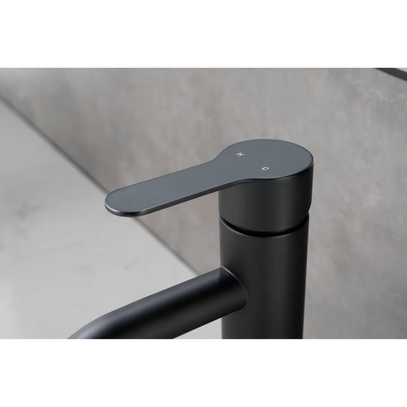 Modern Single Handle Bathroom Sink Faucet with Water Temperature and Flow Controls, Rust and Corrosion Resistant