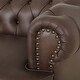preview thumbnail 15 of 15, Litch Chesterfield Leather Tufted 3 Seater Top Grain Sofa by Christopher Knight Home