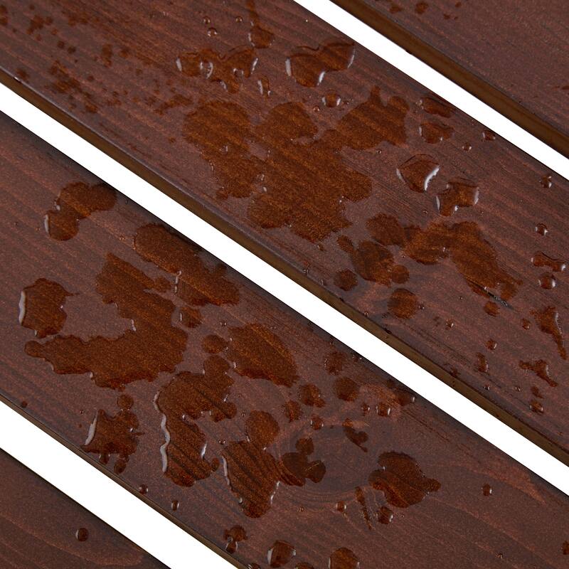 6-Person Outdoor Patio Wooden Round Picnic Table with 3 Built-in Benches and Umbrella Hole