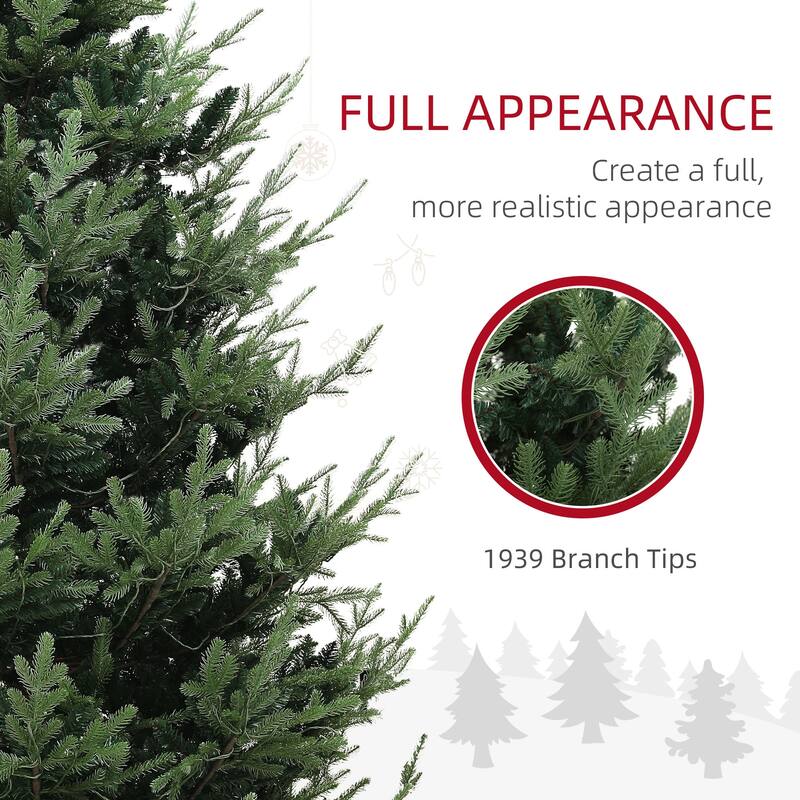 9FT Prelit Christmas Tree with Warm White & Multicolor LED Lights and 11 Light Modes