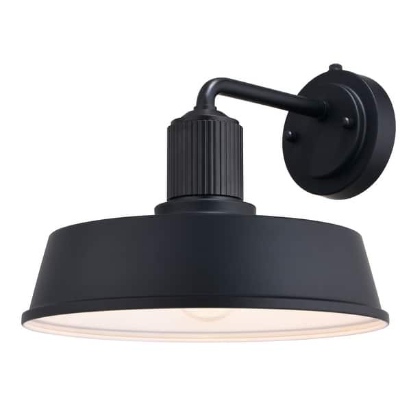 slide 2 of 11, Vaxcel Lighting T0751 Hammond 10" Tall Outdoor Wall Sconce Matte Black / White
