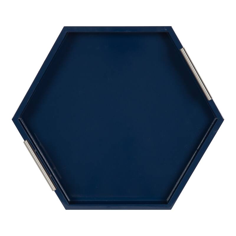 Kate and Laurel Lipton Hexagon Decorative Tray - 18x18