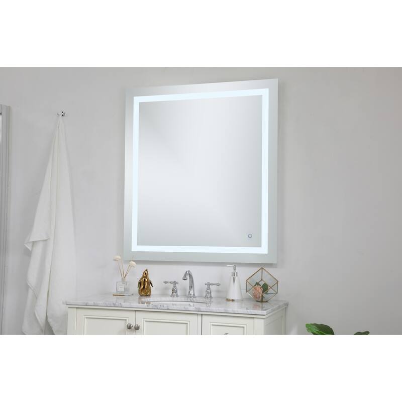 Elegant Lighting Helios 40" x 36" Rectangular Frameless Wall Mounted