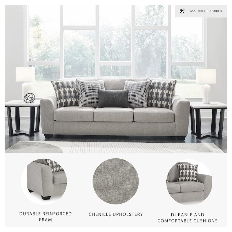 Signature Design by Ashley Avenal Park Gray Sofa - 97"W x 40"D x 40"H