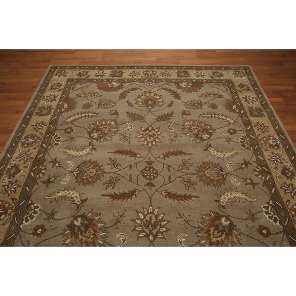 Shop Greenish Gray Tan Brown Green Multi Oriental Rug Wool Traditional Oriental Area Rug 8x10 8 X 10 On Sale Overstock 31519896