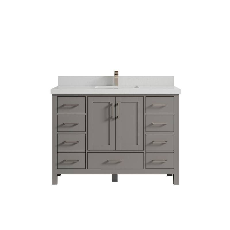 Willow Collection 48 in. W x 22 in. D Malibu Single Sink Bathroom Vanity with Countertop
