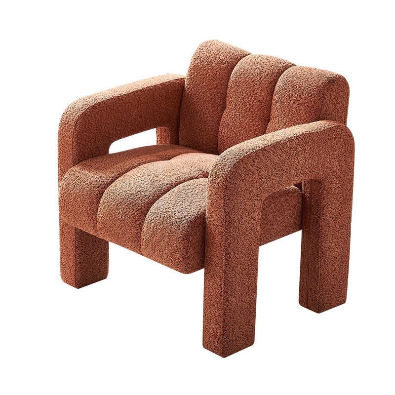 31.10" Wide Boucle Upholstered Accent Chair, Modern Comfy Single Lounge Armchair for Living Room, Bedroom, Apartment