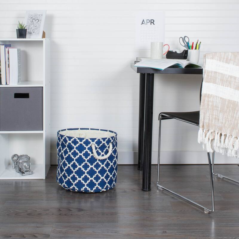 DII Round Lattice Decorative Storage Bin