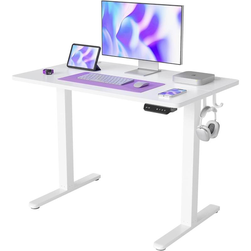 FEZIBO Electric Standing Desk, Height Adjustable Stand up Desk, Sit Stand Home Office Desk, Computer Desk