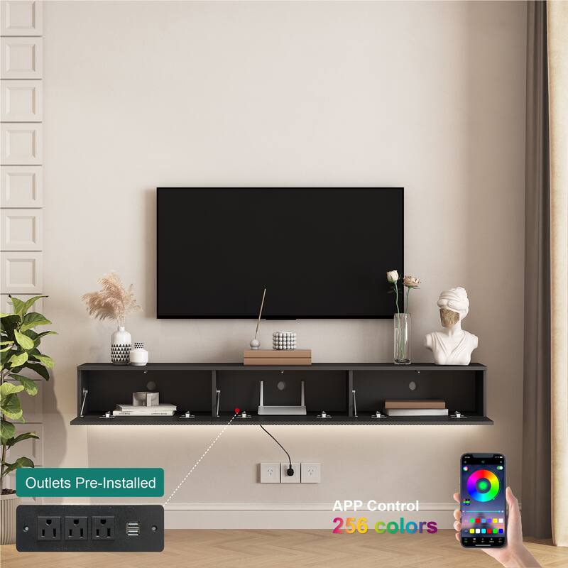Floating TV Stand Wall Mounted
