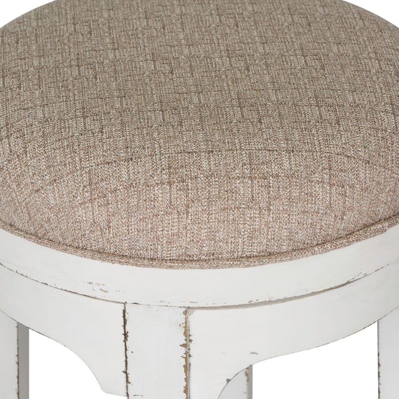 Magnolia Manor Antique White Console Swivel Stool