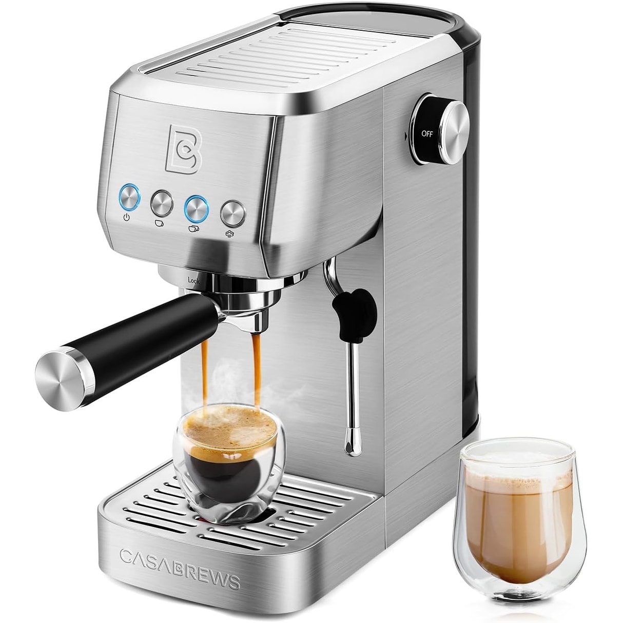 Casabrews 20-Bar 2-in-1 Professional Espresso Coffee Machine