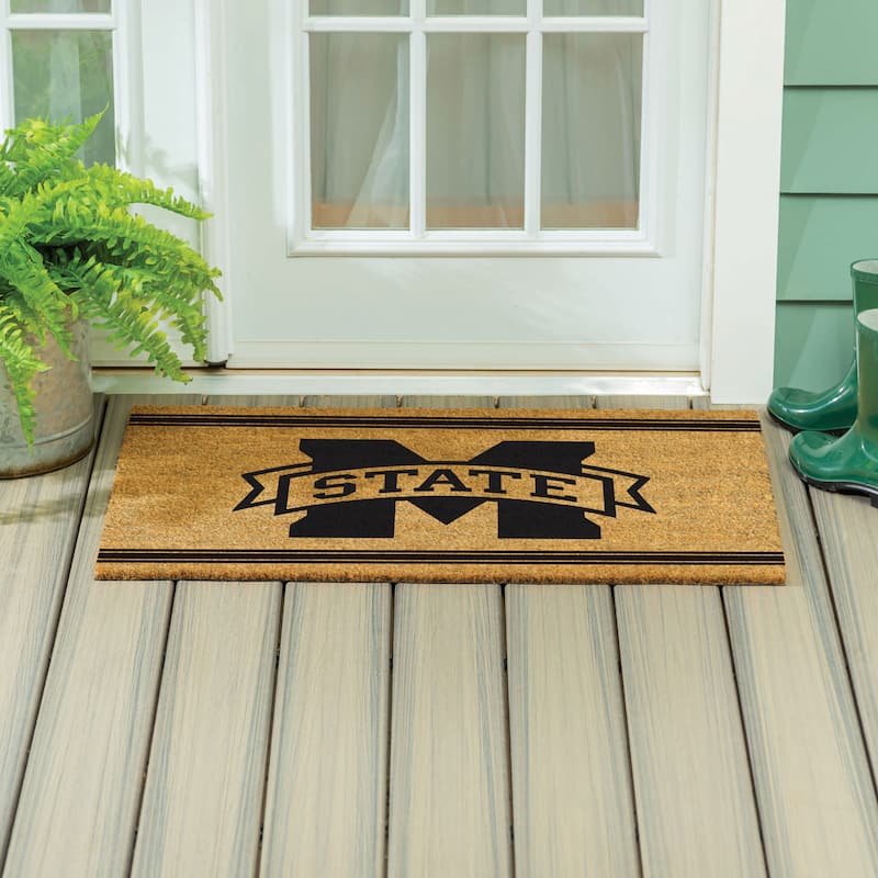 Mississippi State University Monochrome Indoor/Outdoor Coir Door Mat
