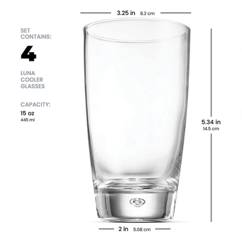 Bormioli Rocco Luna Cooler Glass - 15.25 ounce