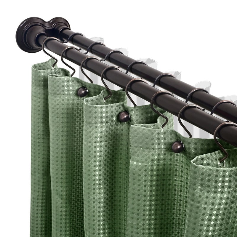 Utopia Alley Adjustable 72-Inch Double Shower Curtain Tension Rods - Rust-Proof Aluminum with Rubber End Cap - Bronze