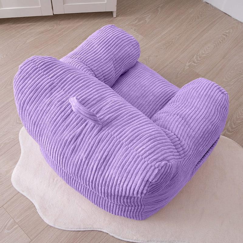 Kids Bean Bag Chair,Sherpa Bean Bag Sofa Couch with Decorative Edges