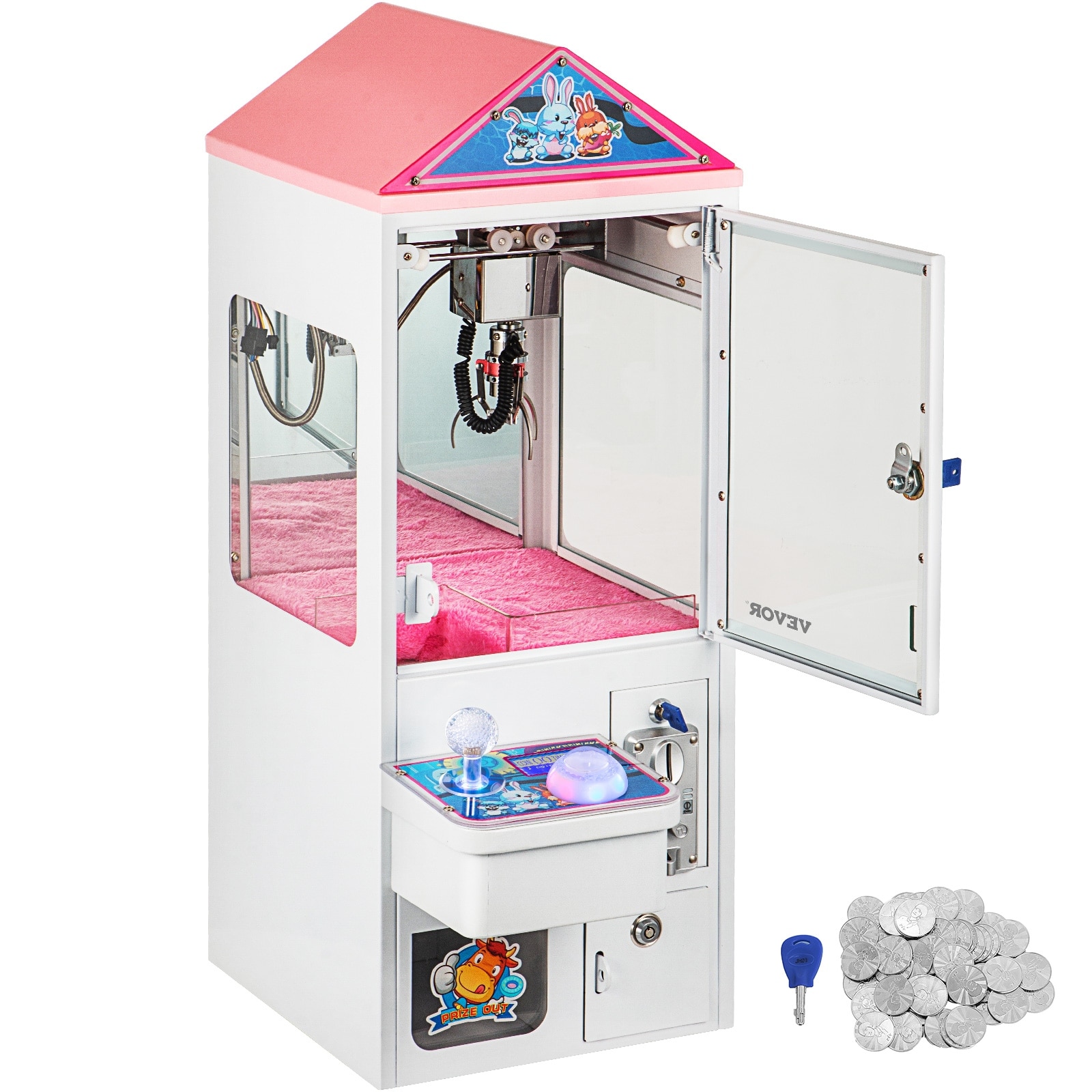 bessome Claw Machine for Kids with Mini Prizes, Candy Machine Toys for Ages  8-13 Girls and Adults