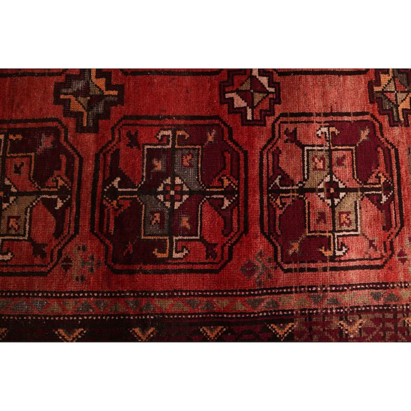 ECARPETGALLERY Hand-knotted Melis Vintage Red Wool Rug - 4'11 x 9'5