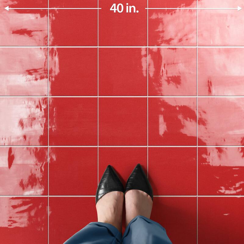 Merola Tile Monocolor Premium Rojo Volcan 7-7/8" x 7-7/8" Ceramic Floor and Wall Tile
