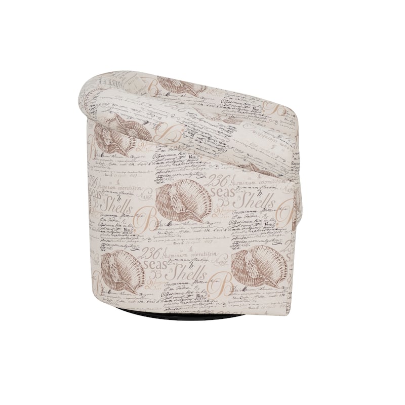 Moriarty Coastal/Beach/Ocean Inspired Swivel Accent Arm Chair