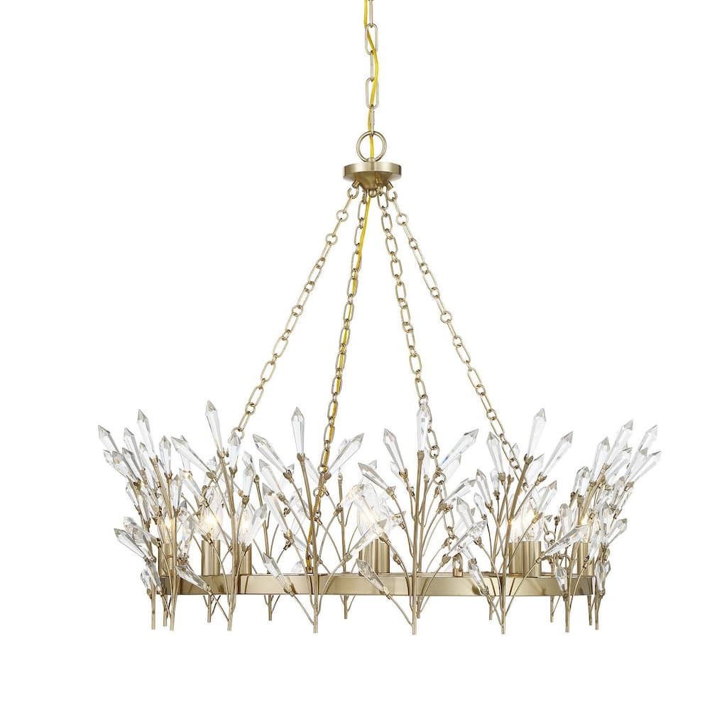 Savoy House 1-4074-8 Orianna 8 Light 32" Wide Crystal Ring Chandelier