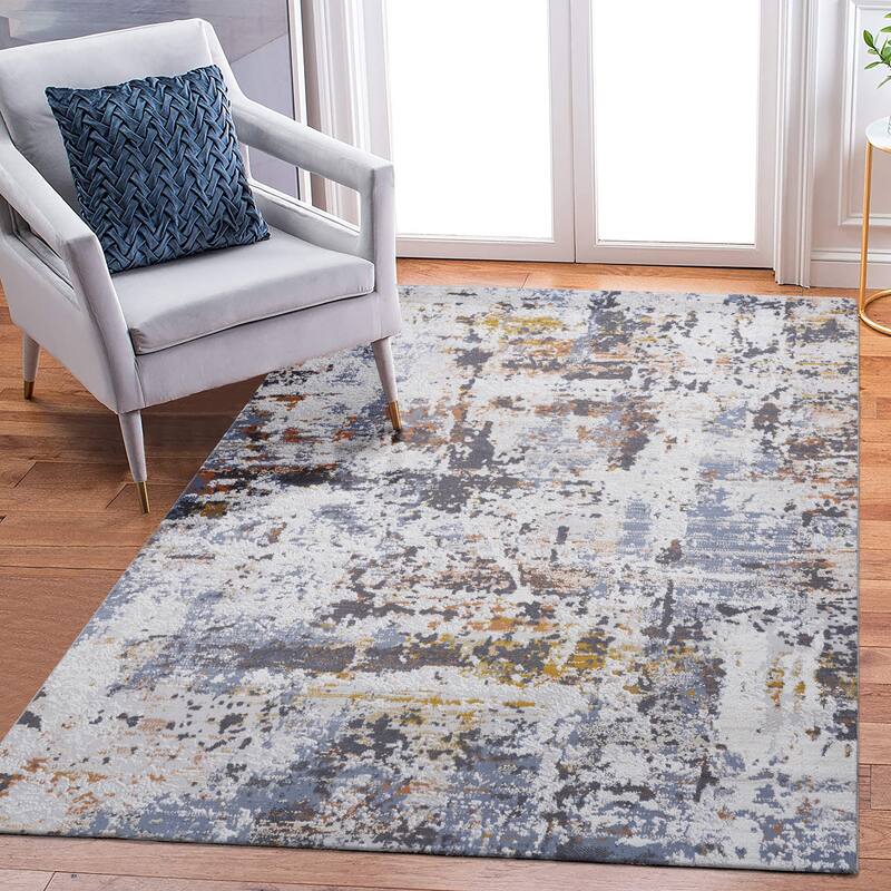 5X7 Non-Shedding Living Room Bedroom Dining Home Office Stylish and Stain Resistant Area Rug - 6' x 7' - Green/Teal